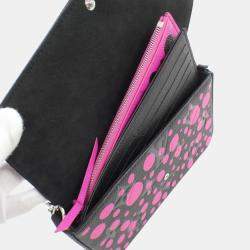 Pre Owned Louis Vuitton LV x YK Pochette Black/Pink Monogram Empreinte Leather Shoulder Bag