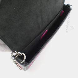 Pre Owned Louis Vuitton LV x YK Pochette Black/Pink Monogram Empreinte Leather Shoulder Bag