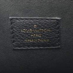 Pre Owned Louis Vuitton Lockme Black Leather Chain Shoulder Bag