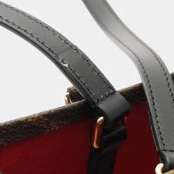 Pre Owned Louis Vuitton On The Go Mm Monogram Giant Reverse Tote Bag Coated Canvas Leather Brown Beige