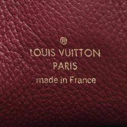 Pre Owned Louis Vuitton Manhattan Handbag Coated Canvas Leather Monogram Brown Bordeaux