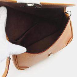 Pre Owned Louis Vuitton Bussi Nm Shoulder Bag Leather Epi Brown