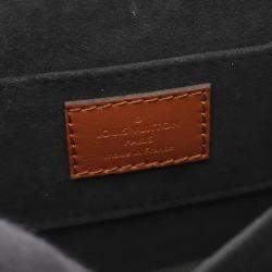 Pre Owned Louis Vuitton Dauphine Mini Shoulder Bag Coated Canvas And Leather Monogram Reverse Brown Beige