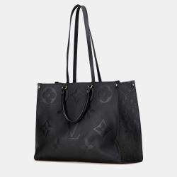 Pre Owned Louis Vuitton Black Monogram Empreinte Onthego GM