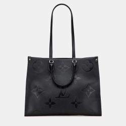Pre Owned Louis Vuitton Black Monogram Empreinte Onthego GM
