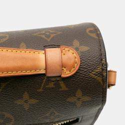 Pre Owned Louis Vuitton Brown Monogram Pochette Metis