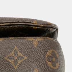 Pre Owned Louis Vuitton Brown Monogram Pochette Metis