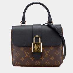 Pre Owned Louis Vuitton Black Brown Monogram Locky BB