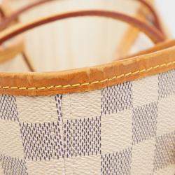 Pre Owned Louis Vuitton White Damier Azur Neverfull MM