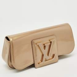 Pre Owned Louis Vuitton Beige Poudre Vernis Sobe Clutch