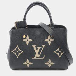 Pre Owned Louis Vuitton Black Louis Vuitton Bicolor Monogram Empreinte Giant Montaigne BB