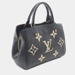 Pre Owned Louis Vuitton Black Louis Vuitton Bicolor Monogram Empreinte Giant Montaigne BB