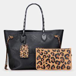 Pre Owned Louis Vuitton Black Monogram Empreinte Wild At Heart Neverfull MM
