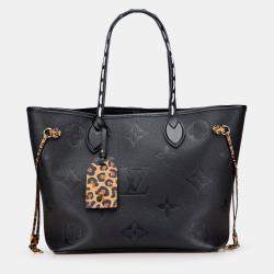 Pre Owned Louis Vuitton Black Monogram Empreinte Wild At Heart Neverfull MM