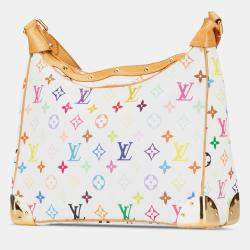 Pre Owned Louis Vuitton White Monogram Multicolore Boulogne