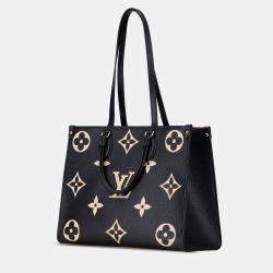 Pre Owned Louis Vuitton Black Bicolor Monogram Empreinte Giant Onthego MM