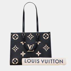 Pre Owned Louis Vuitton Black Bicolor Monogram Empreinte Giant Onthego MM