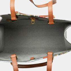 Pre Owned Louis Vuitton Silver Monogram Metallic LV Garden OnTheGo MM