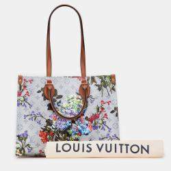 Pre Owned Louis Vuitton Silver Monogram Metallic LV Garden OnTheGo MM