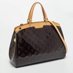Pre Owned Louis Vuitton Amarante Monogram Vernis Brea MM Bag