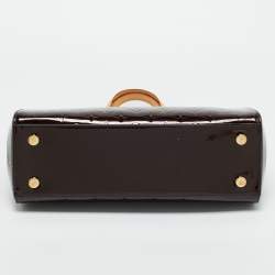 Pre Owned Louis Vuitton Amarante Monogram Vernis Brea MM Bag