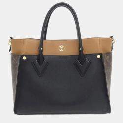 Pre Owned Louis Vuitton On My Side MM Brown Monogram Canvas Handbag