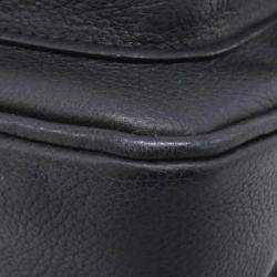 Pre Owned Louis Vuitton Lockme Chain Black Calf Leather Shoulder Bag