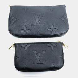 Pre Owned Louis Vuitton Multi Pochette Accessoires Noir Monogram Empreinte Leather Shoulder Bag