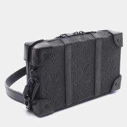 Pre Owned Louis Vuitton Soft Trunk Black Monogram Taurillon Leather Shoulder Bag