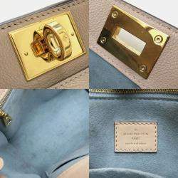 Pre Owned Louis Vuitton On My Side PM Greige Brown Monogram Canvas Handbag