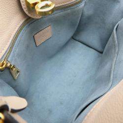 Pre Owned Louis Vuitton On My Side PM Greige Brown Monogram Canvas Handbag