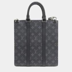 Pre Owned Louis Vuitton Sac Plat Cross Monogram Eclipse Canvas Handbag
