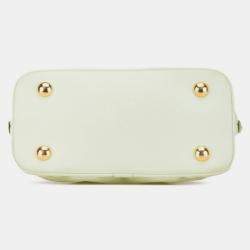 Pre Owned Louis Vuitton Alma Soft BB Light Green Monogram Mahina Leather Shoulder Bag