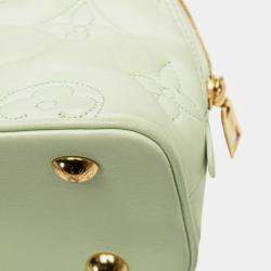 Pre Owned Louis Vuitton Alma Soft BB Light Green Monogram Mahina Leather Shoulder Bag