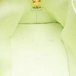 Pre Owned Louis Vuitton Alma Soft BB Light Green Monogram Mahina Leather Shoulder Bag