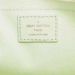 Pre Owned Louis Vuitton Alma Soft BB Light Green Monogram Mahina Leather Shoulder Bag