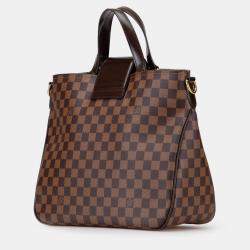 Pre Owned Louis Vuitton Brown Damier Ebene Cabas Rosebery