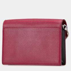 Pre Owned Louis Vuitton Brown Red Bicolor Leather MyLockMe Chain Pochette