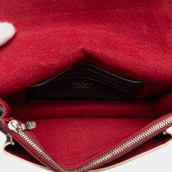 Pre Owned Louis Vuitton Brown Red Bicolor Leather MyLockMe Chain Pochette