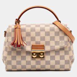 Pre Owned Louis Vuitton Grey White Damier Azur Croisette