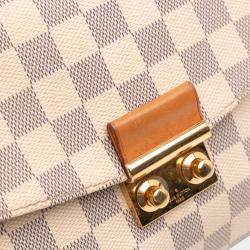 Pre Owned Louis Vuitton Grey White Damier Azur Croisette