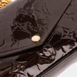 Pre Owned Louis Vuitton Purple Monogram Vernis Pochette Felicie