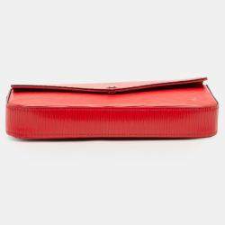 Pre Owned Louis Vuitton Red Epi Pochette Felicie