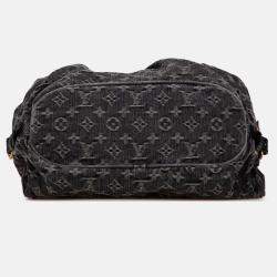 Pre Owned Louis Vuitton Black Monogram Denim Mahina XS