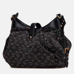 Pre Owned Louis Vuitton Black Monogram Denim Mahina XS