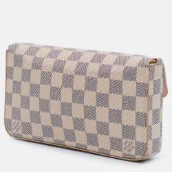 Pre Owned Louis Vuitton White Damier Azur Pochette Felicie