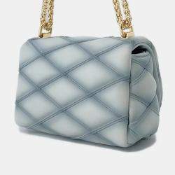 Pre Owned Louis Vuitton GO-14 Pico Blue Lambskin Shoulder Bag
