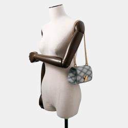 Pre Owned Louis Vuitton GO-14 Pico Blue Lambskin Shoulder Bag