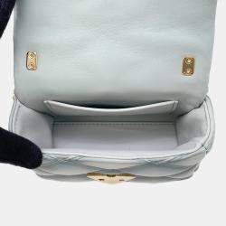 Pre Owned Louis Vuitton GO-14 Pico Blue Lambskin Shoulder Bag