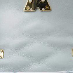 Pre Owned Louis Vuitton GO-14 Pico Blue Lambskin Shoulder Bag